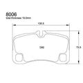 Pagid U-8006 Racing Pad For Ceramic Rotors - RSC-1 Compound