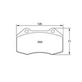Pagid U-8023 Yellow Racing Pad - RS29 Compound