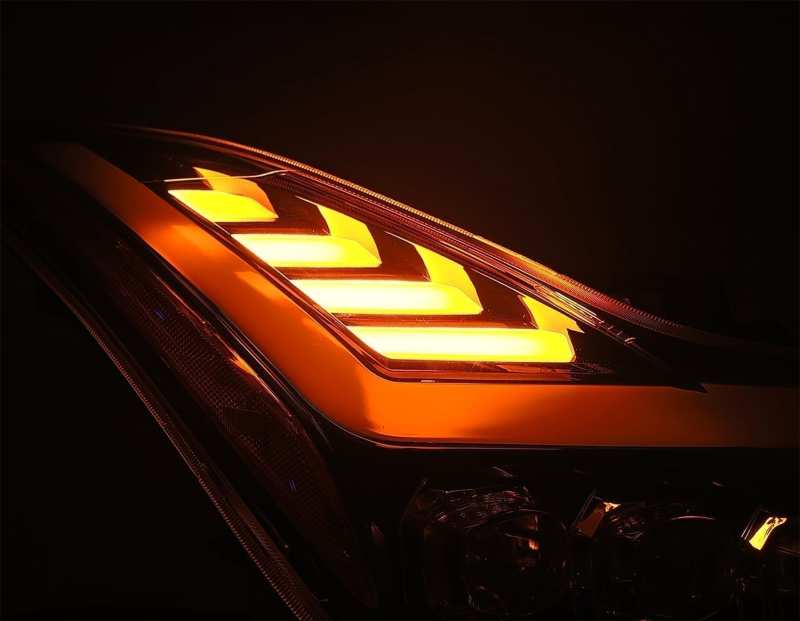 AlphaRex 08-13 Infiniti G37 NOVA LED Proj Headlights Chrome w/ Activ Light/Seq Signal/DRL 881984