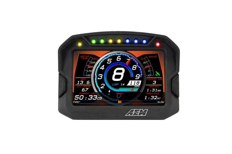 AEM CD-5LG Carbon Logging Digital Dash Display w/ Internal 10Hz GPS & Antenna 30-5603