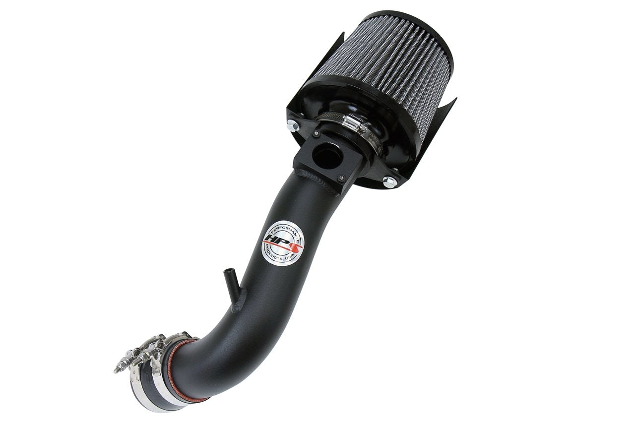 HPS Shortram Air Intake Kit 2008-2014 Mitsubishi Lancer 2.0L 2.4L Non Turbo, Includes Heat Shield, Black