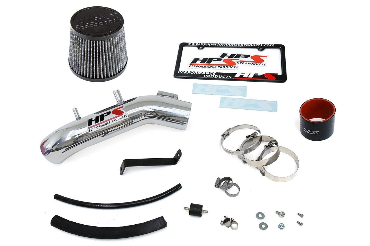 HPS Shortram Air Intake Kit 2003-2007 Honda Accord 2.4L with MAF Sensor SULEV, Includes Heat Shield, Polish