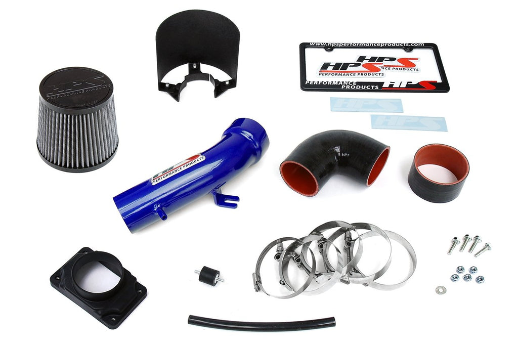 HPS Shortram Air Intake Kit 2001-2003 Dodge Stratus R/T V6 3.0L, Includes Heat Shield, Blue