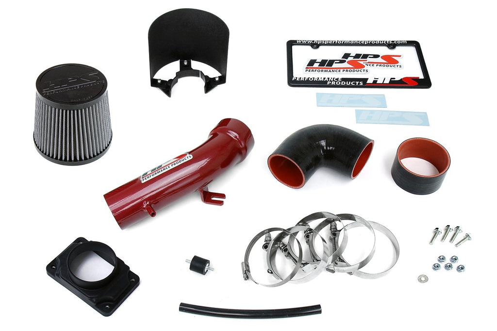 HPS Shortram Air Intake Kit 2001-2003 Dodge Stratus R/T V6 3.0L, Includes Heat Shield, Red