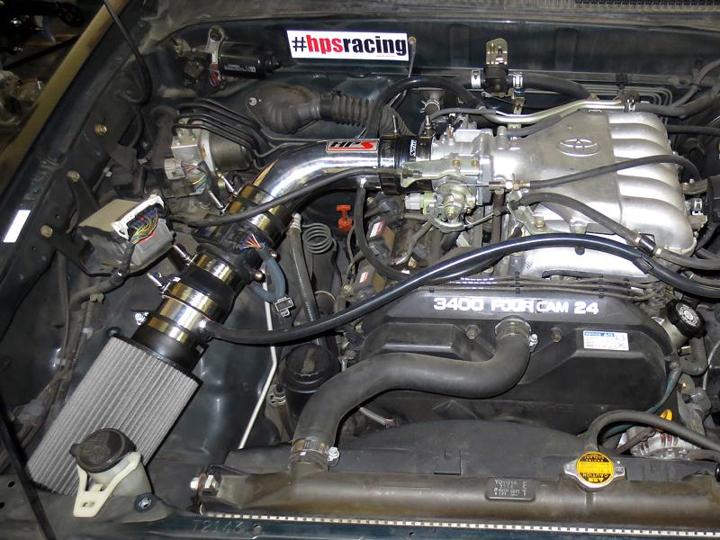 HPS Shortram Air Intake Kit 1996-1998 Toyota 4Runner 3.4L V6, Polish