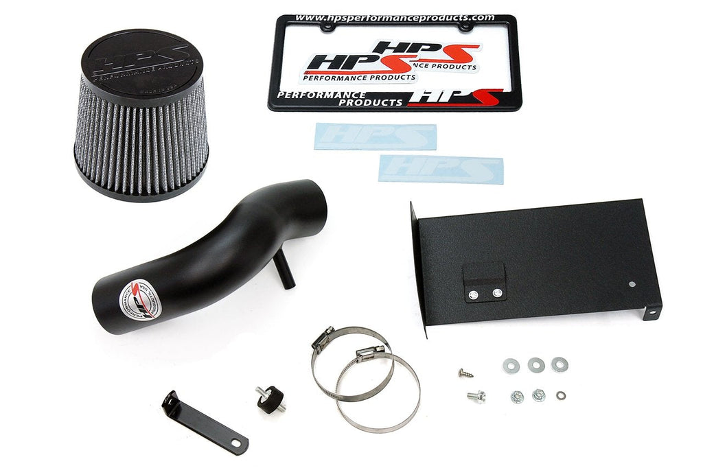 HPS Shortram Air Intake Kit 2007 Mini Cooper S 1.6L Supercharged Convertible, Includes Heat Shield, Black