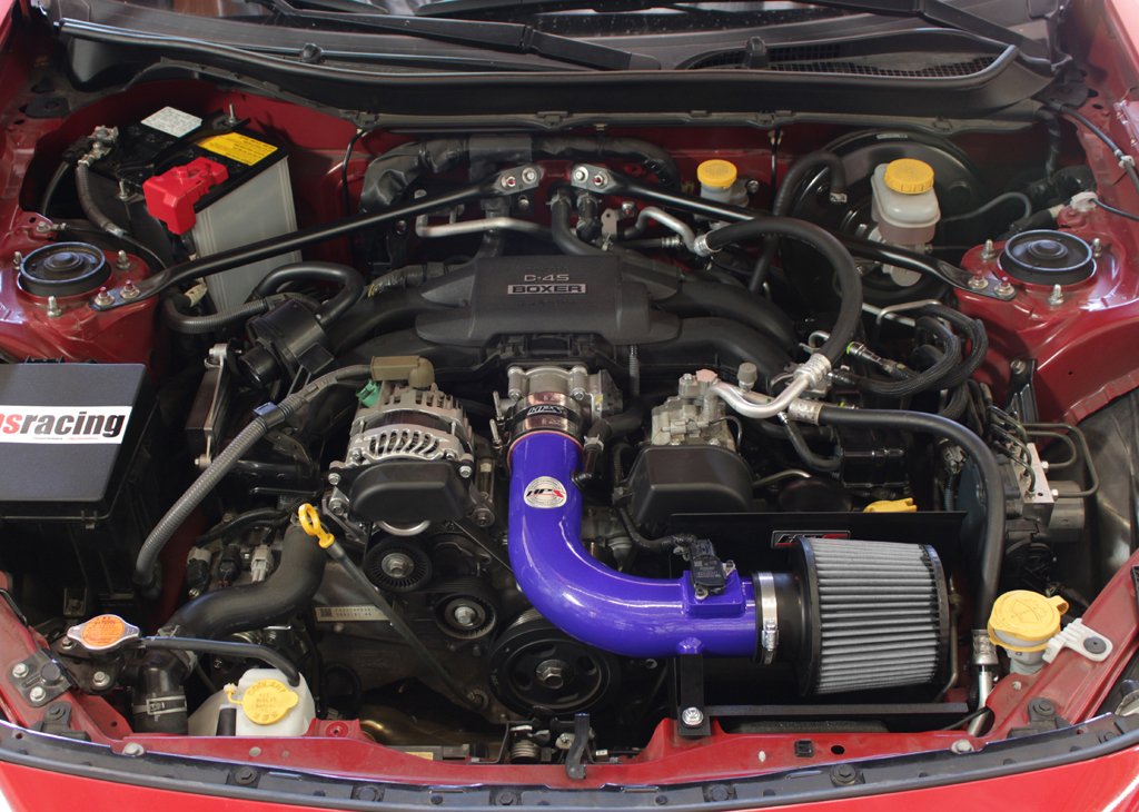 HPS Shortram Air Intake Kit 2012-2019 Subaru BRZ, Includes Heat Shield, Blue