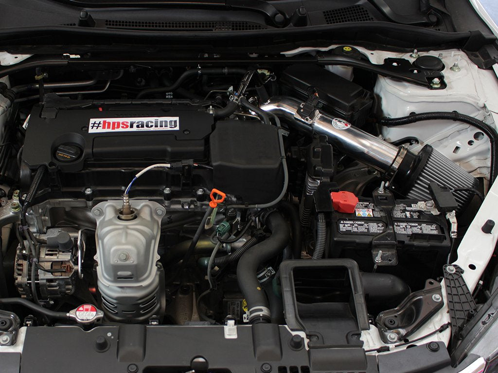 HPS Shortram Air Intake Kit 2013-2017 Honda Accord 2.4L, Includes Heat Shield, 827-555