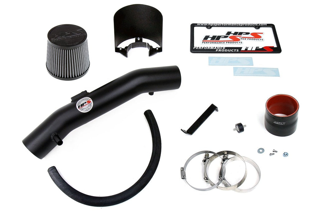 HPS Shortram Air Intake Kit 2004-2006 Nissan Altima V6 3.5L, Includes Heat Shield, Black