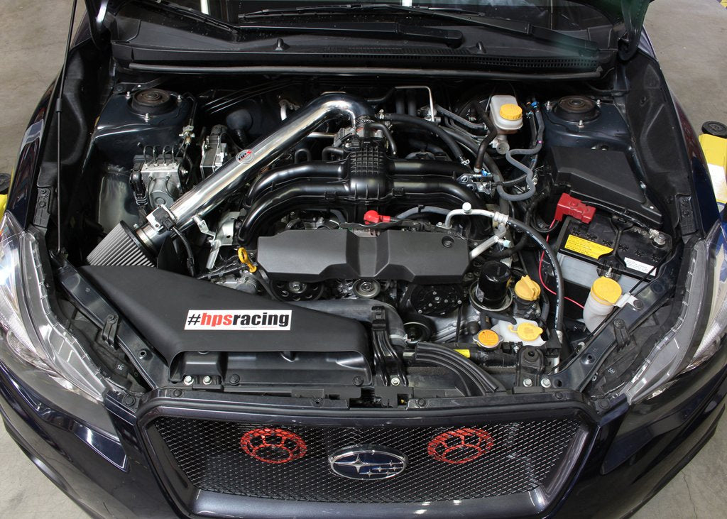 HPS Shortram Air Intake Kit 2011-2016 Subaru Forester 2.5L Non Turbo, Includes Heat Shield, Red