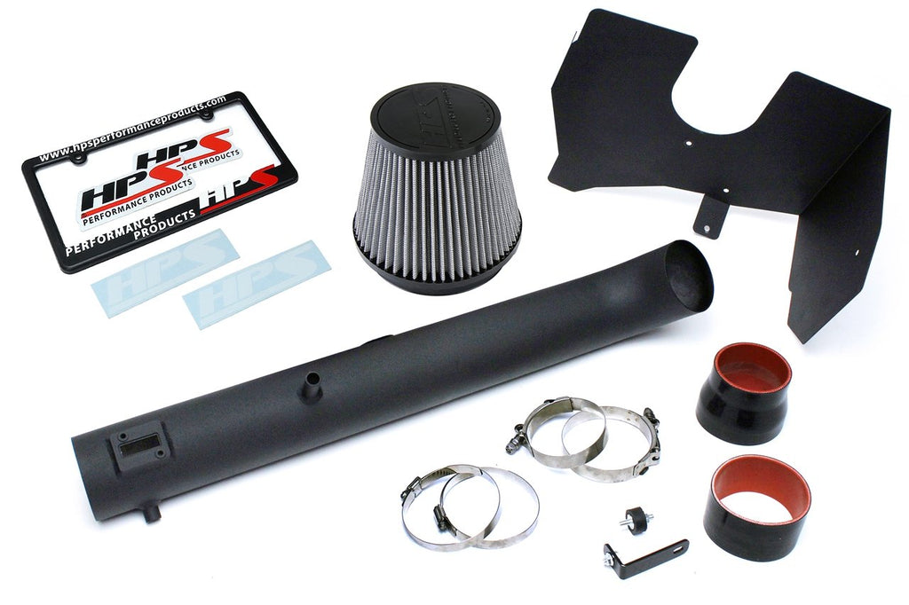 HPS Shortram Air Intake Kit 2005-2015 Nissan Frontier 4.0L V6, Includes Heat Shield, Black