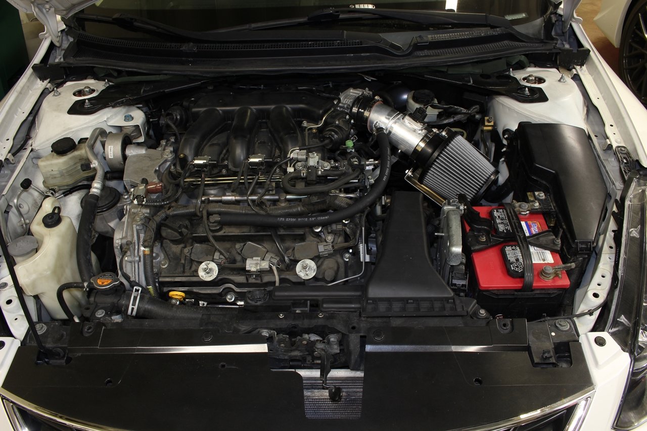 HPS Shortram Air Intake Kit 2007-2012 Nissan Altima V6 3.5L, Includes Heat Shield, Black