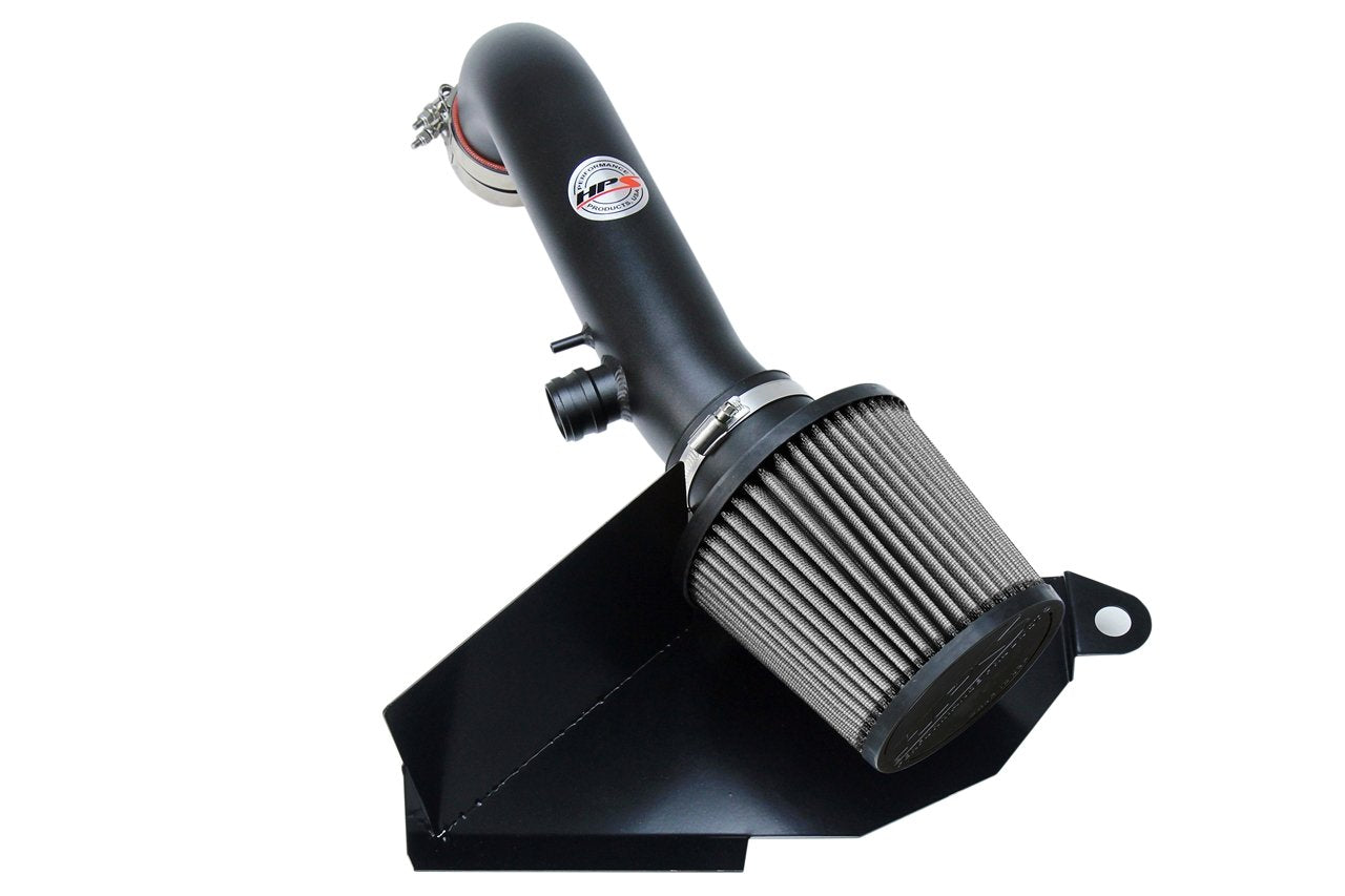 HPS Shortram Air Intake Kit 2016-2017 Audi TT Quattro 2.0T TFSI Turbo, Includes Heat Shield, Black