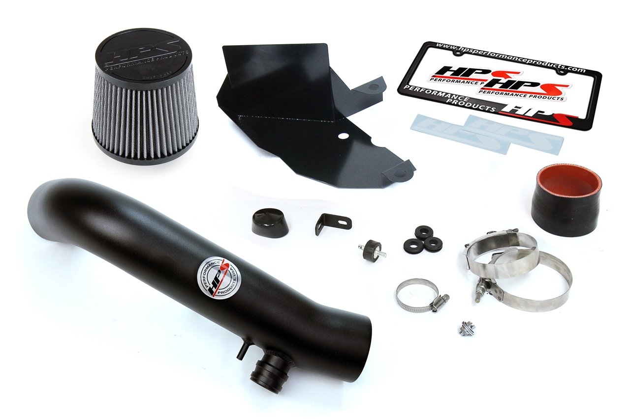 HPS Shortram Air Intake Kit 2015-2017 Audi A3 Quattro 2.0T TFSI Turbo, Includes Heat Shield, Black