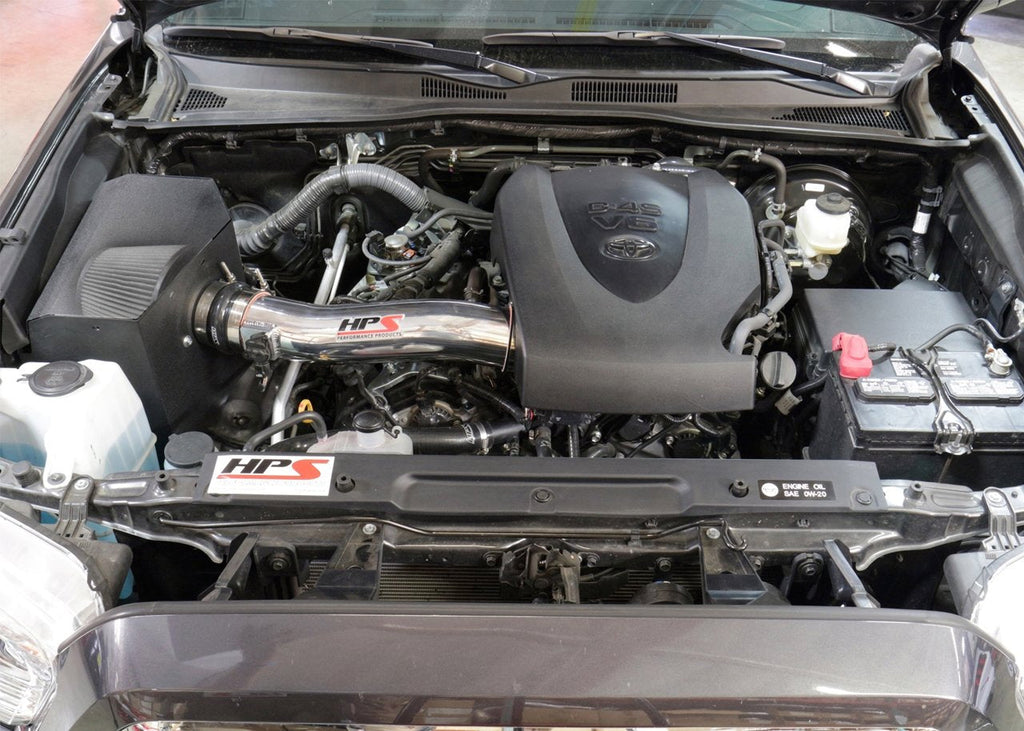 HPS Shortram Air Intake Kit 2016-2019 Toyota Tacoma 3.5L V6, Includes Heat Shield, 827-595