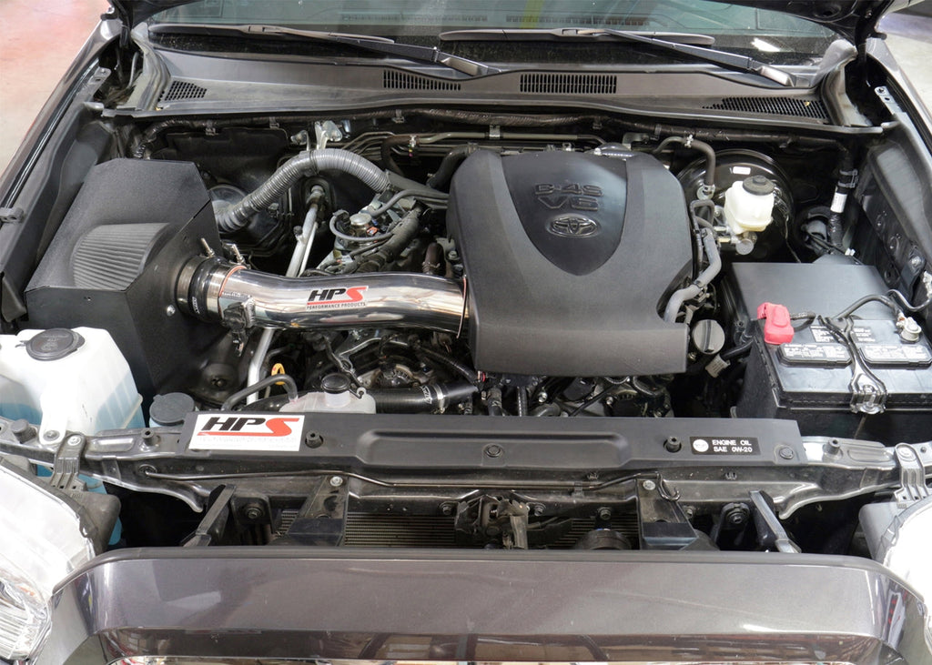 HPS Shortram Air Intake Kit 2016-2022 Toyota Tacoma 3.5L V6, Includes Heat Shield, 827-595