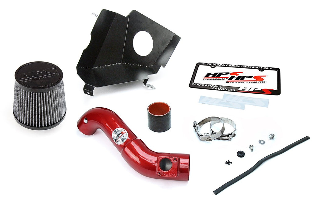 HPS Shortram Air Intake Kit 2016-2019 Honda Civic 2.0L Non Turbo, Includes Heat Shield, Red