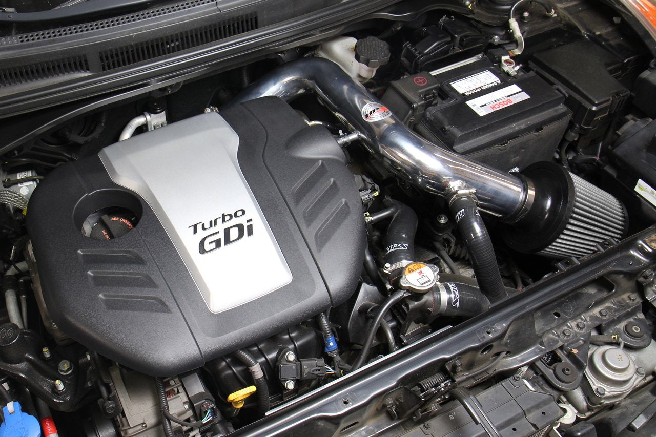 HPS Shortram Air Intake Kit 2013-2017 Hyundai Veloster 1.6L Turbo, Polish