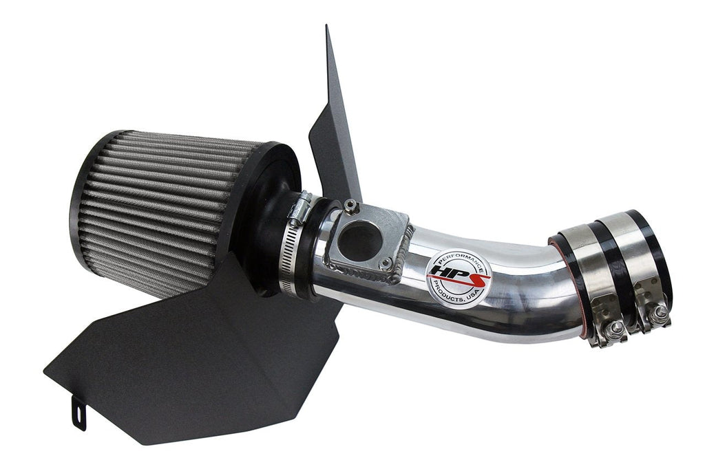 HPS Shortram Air Intake Kit 2006-2007 Subaru WRX 2.5L Turbo, Includes Heat Shield, Polish