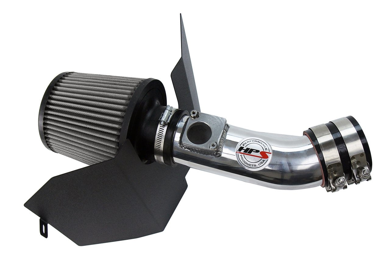 HPS Shortram Air Intake Kit 2006-2007 Subaru WRX 2.5L Turbo, Includes Heat Shield, Polish