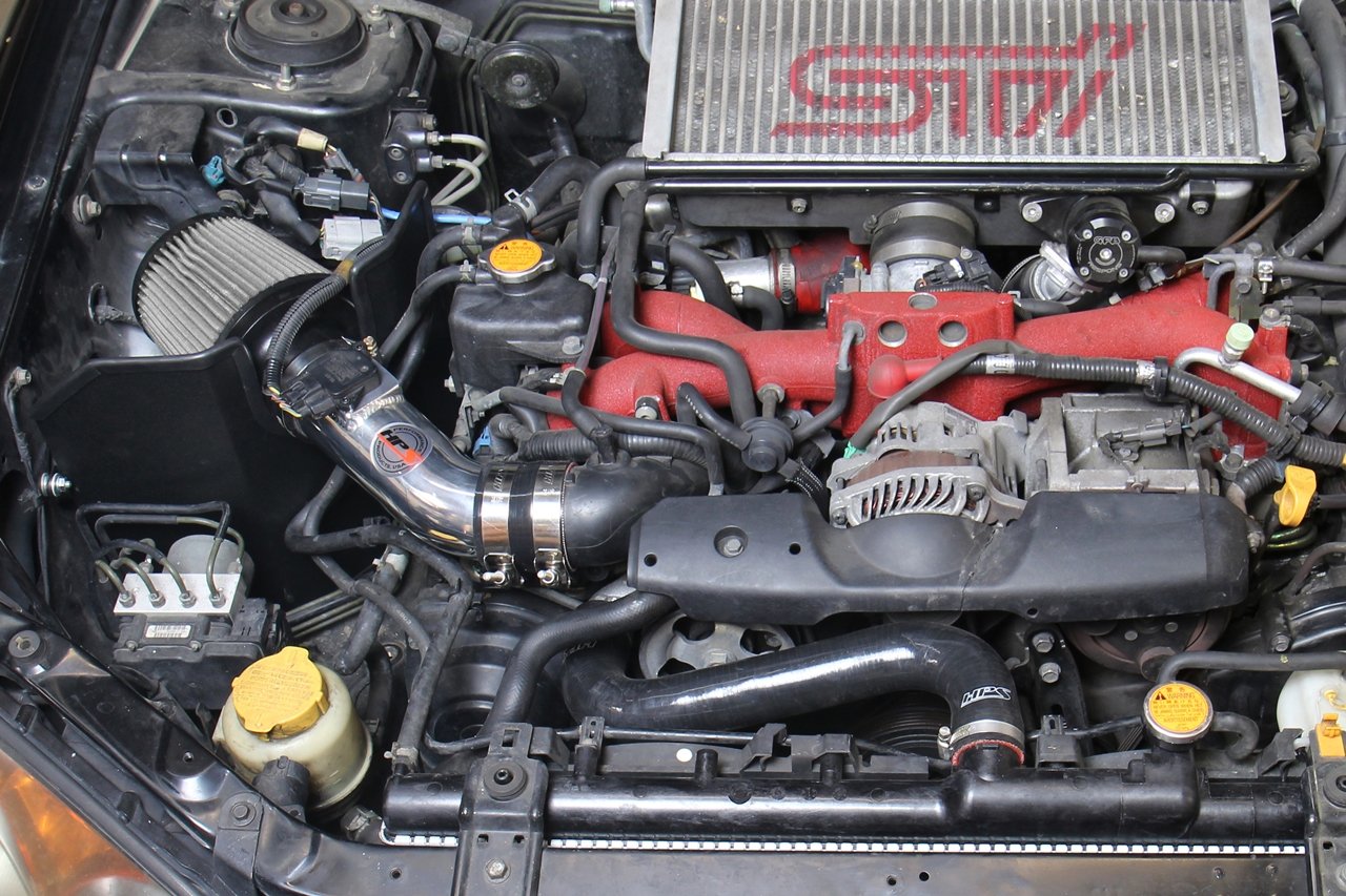 HPS Shortram Air Intake Kit 2006-2007 Subaru WRX 2.5L Turbo, Includes Heat Shield, Polish