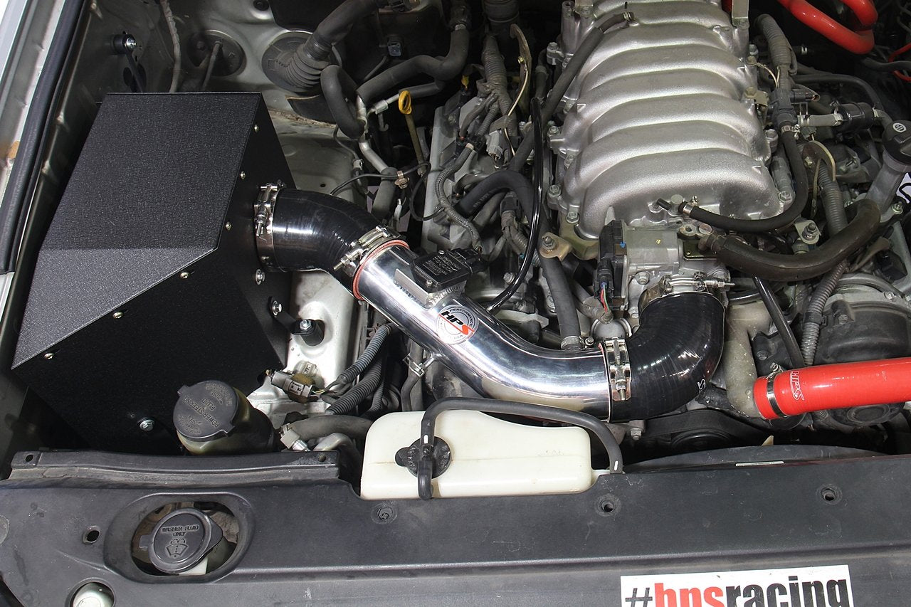 HPS Shortram Air Intake Kit 2003-2004 Lexus GX470 4.7L V8, Includes Heat Shield, Red