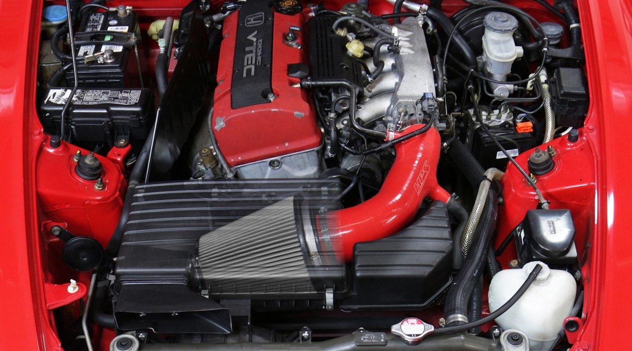 HPS Shortram Air Intake Kit 2004-2005 Honda S2000 AP2 2.2L Throttle Cable, Black