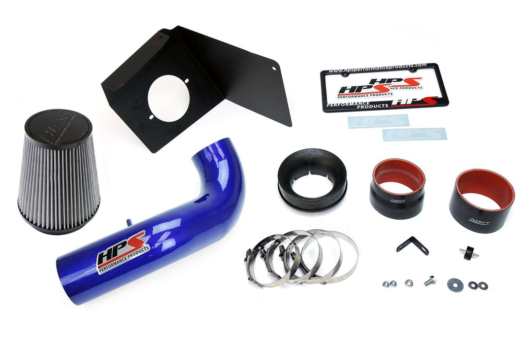 HPS Shortram Air Intake Kit 2007-2008 Chevy Tahoe 4.8L 5.3L V8, Includes Heat Shield, Blue