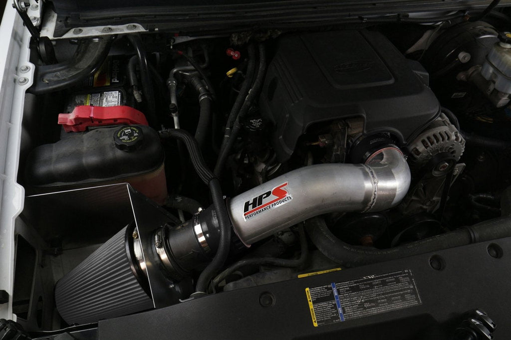HPS Shortram Air Intake Kit 2007-2008 Chevy Tahoe 4.8L 5.3L V8, Includes Heat Shield, Blue