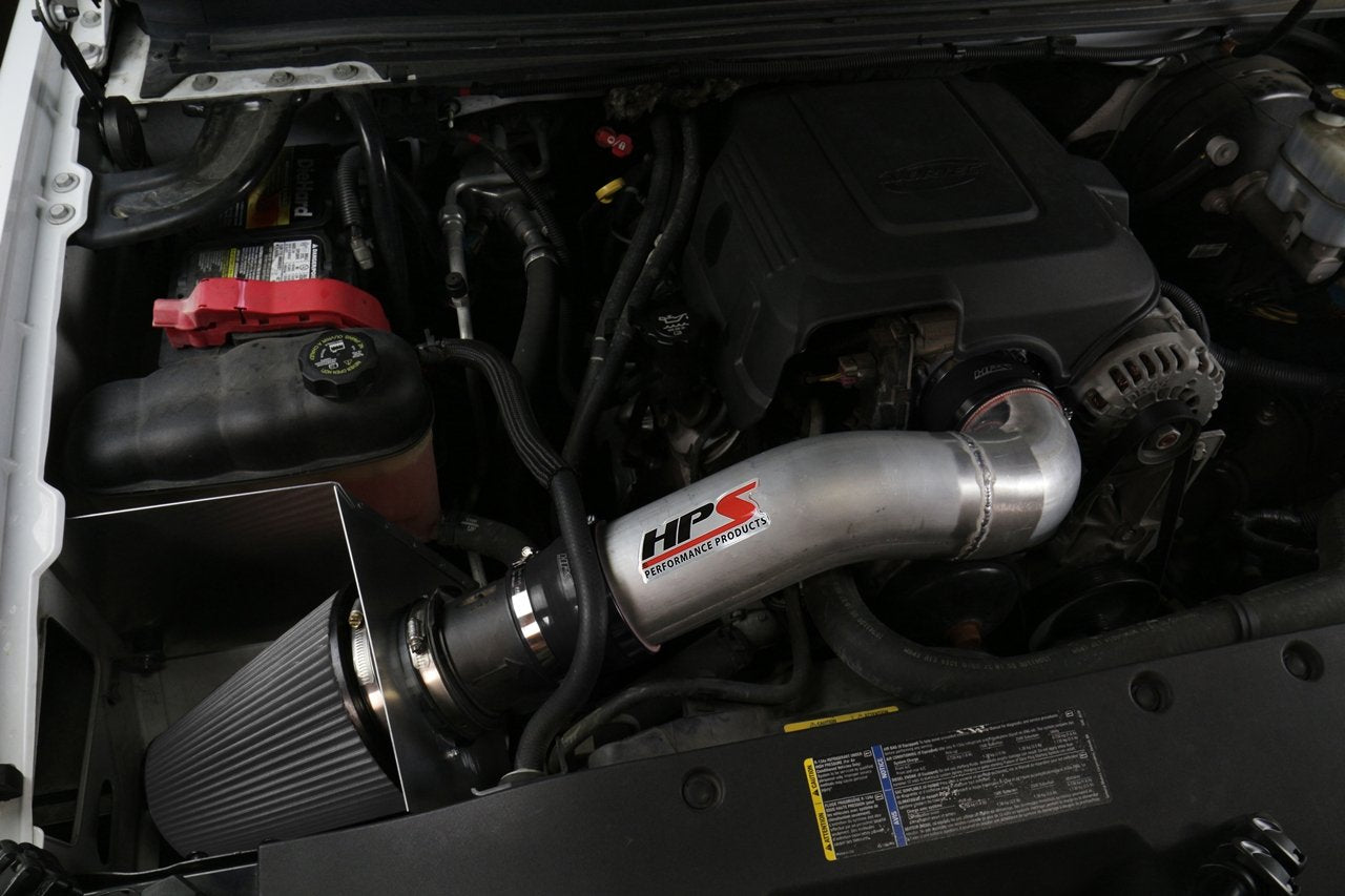 HPS Shortram Air Intake Kit 2007-2008 Chevy Tahoe 4.8L 5.3L V8, Includes Heat Shield, Blue
