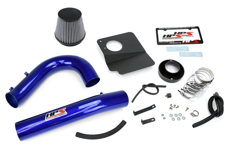 HPS Shortram Air Intake Kit 2011-2018 Dodge Charger 3.6L V6, Includes Heat Shield, Blue