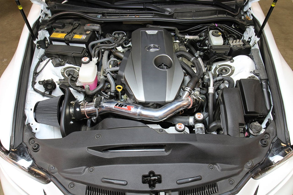 HPS Shortram Air Intake Kit 2018-2019 Lexus IS300 2.0L Turbo, Includes Heat Shield, Blue