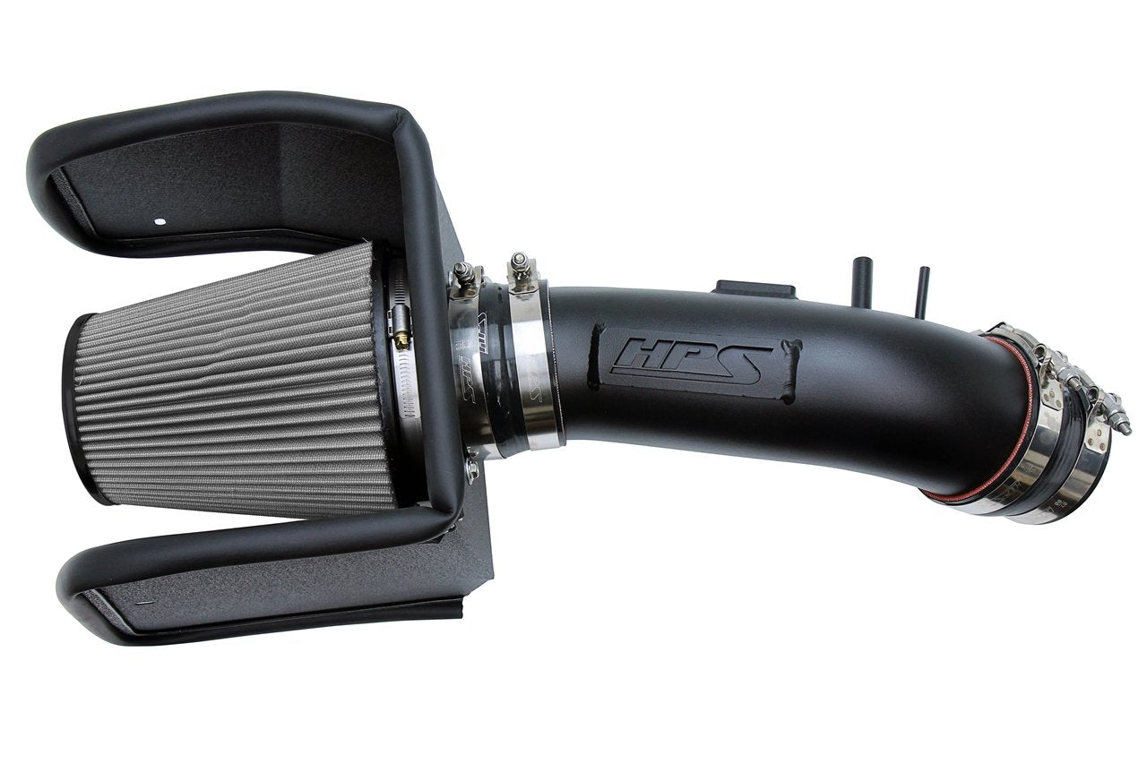 HPS Shortram Air Intake Kit 2008-2018 Toyota Land Cruiser 5.7L V8, Includes Heat Shield, Black