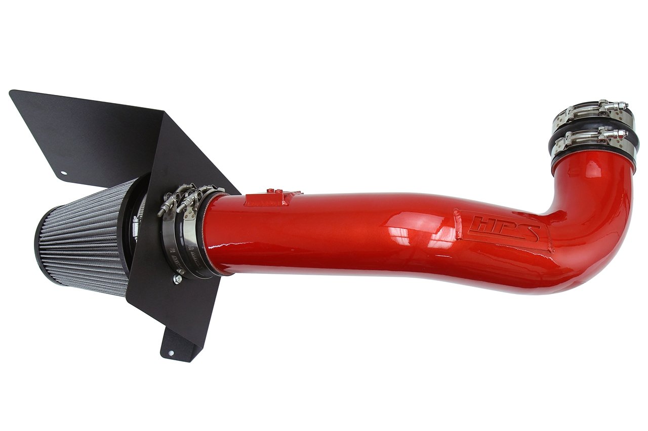 HPS Shortram Air Intake Kit 2009-2014 Chevy Suburban 5.3L V8, Includes Heat Shield, Red
