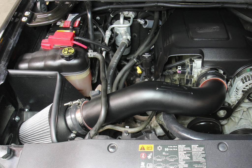 HPS Shortram Air Intake Kit 2009-2014 Chevy Suburban 5.3L V8, Includes Heat Shield, Red