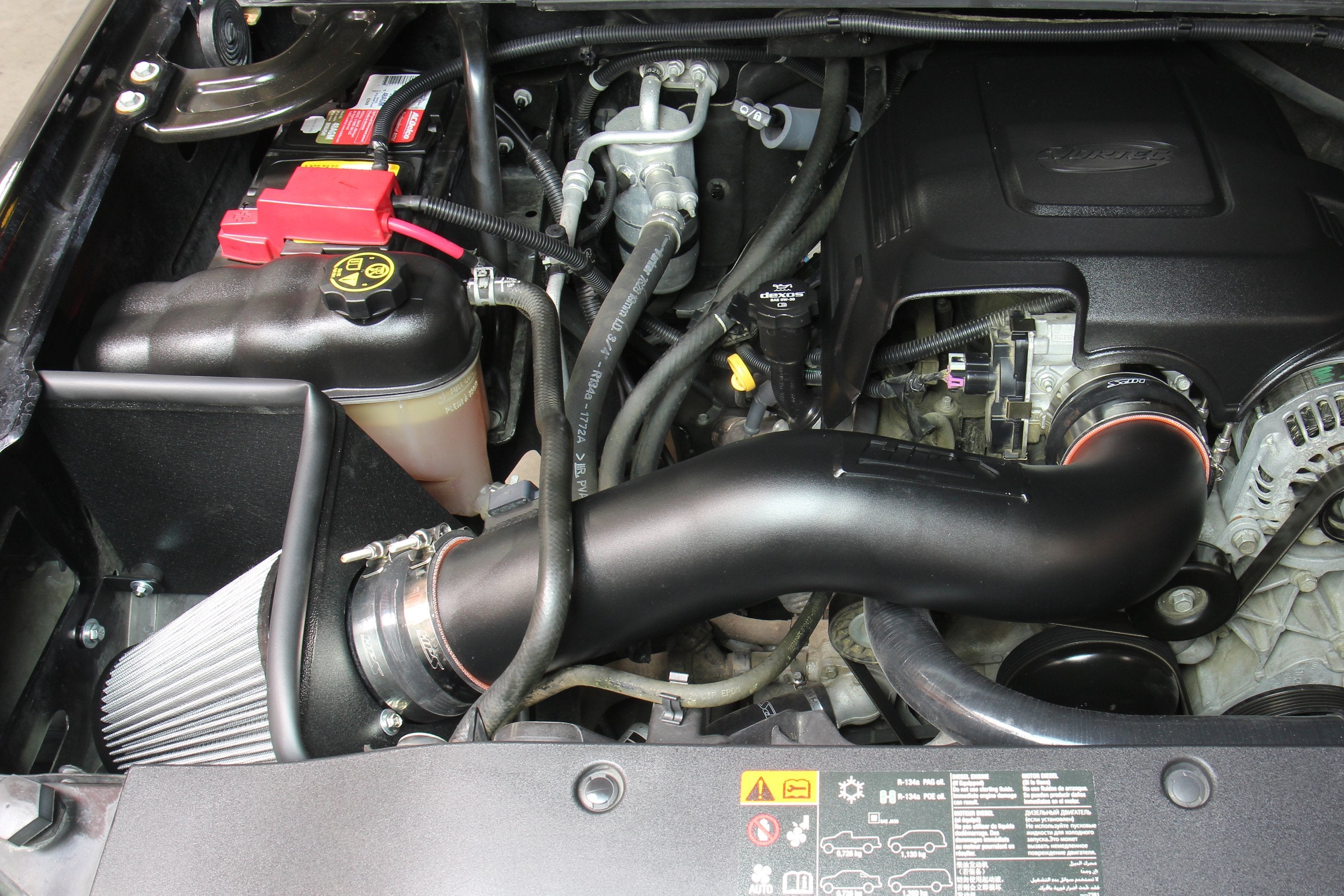 HPS Shortram Air Intake Kit 2009-2014 Chevy Suburban 5.3L V8, Includes Heat Shield, Red