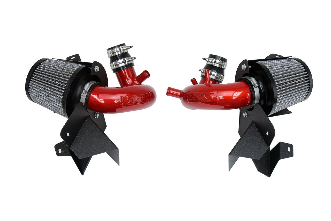HPS Shortram Air Intake Kit with Heat Shield 2019-2024 Hyundai Genesis G70 3.3L V6 Twin Turbo, 827-703