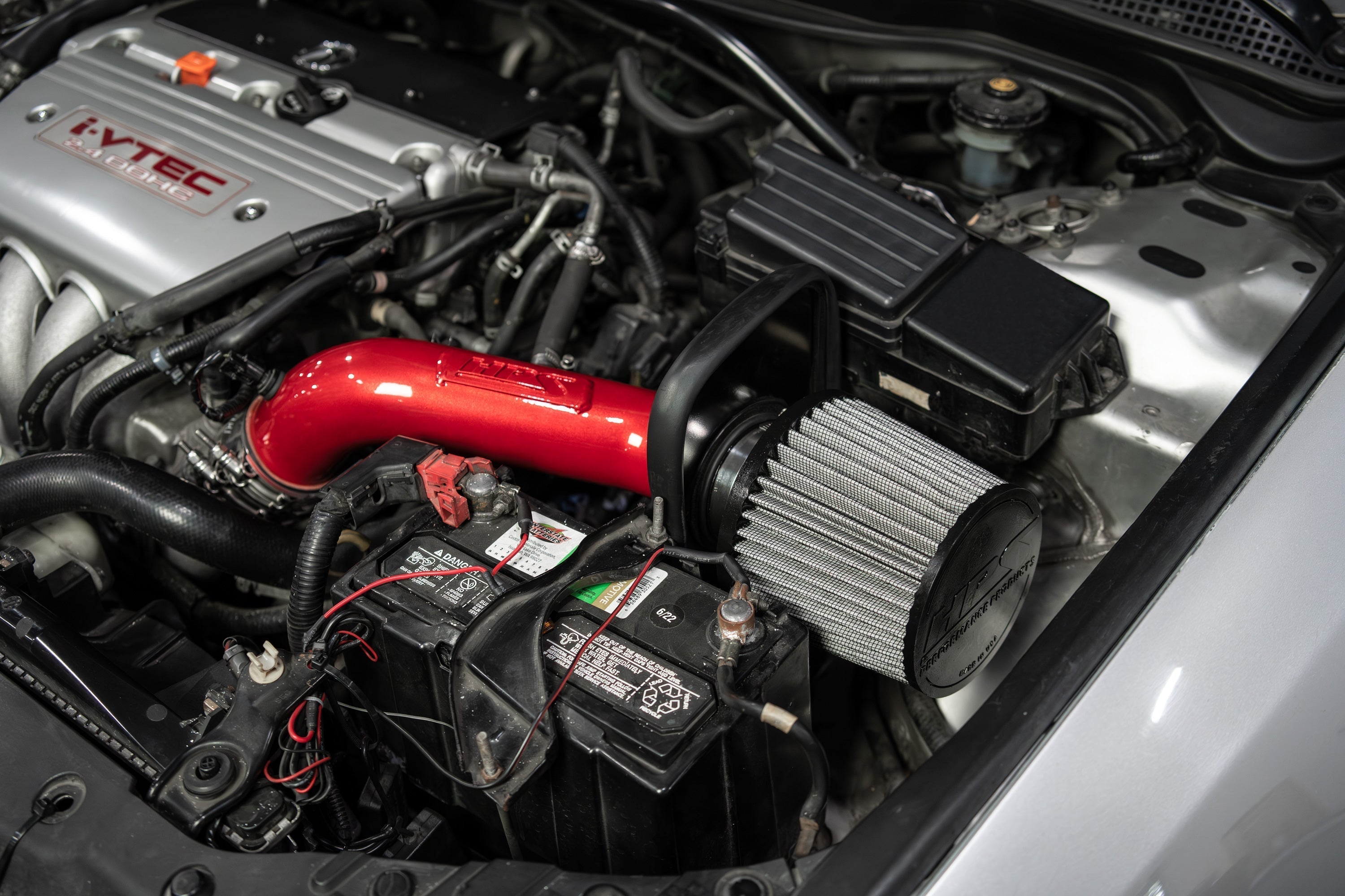 HPS Air Intake Kit with Heat Shield, 2003-2006 Honda Accord 2.4L without MAF sensor, 827-737
