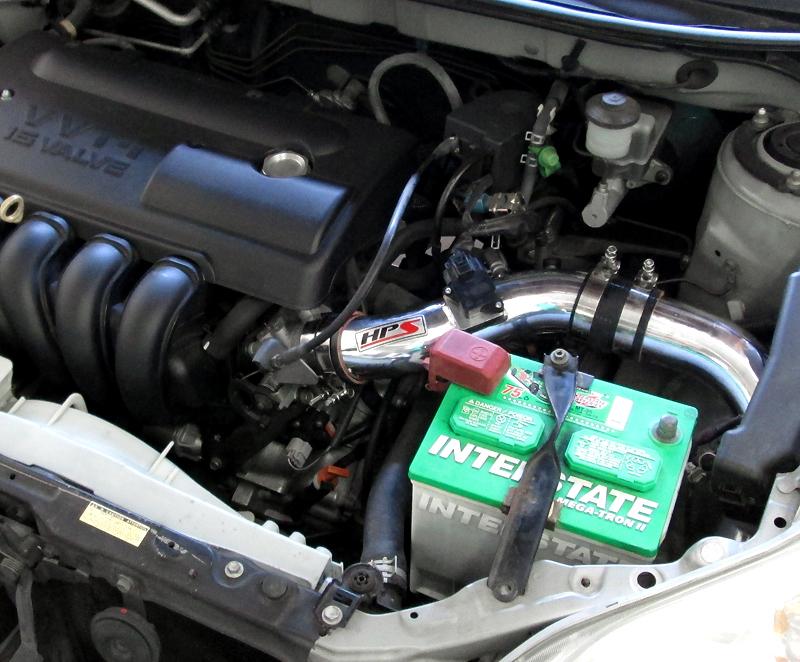 HPS Cold Air Intake Kit 2003-2004 Toyota Matrix XR 1.8L, Converts to Shortram, Polish