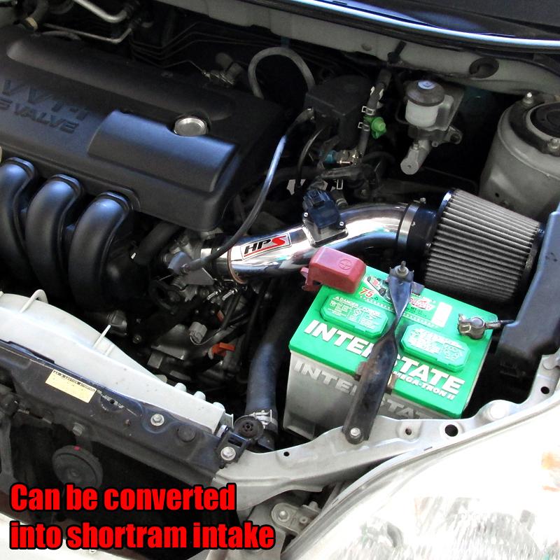 HPS Cold Air Intake Kit 2003-2004 Toyota Matrix XR 1.8L, Converts to Shortram, 837-513