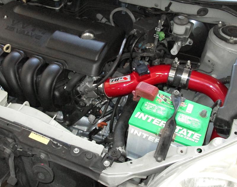 HPS Cold Air Intake Kit 2003-2004 Toyota Corolla 1.8L, Converts to Shortram, Red