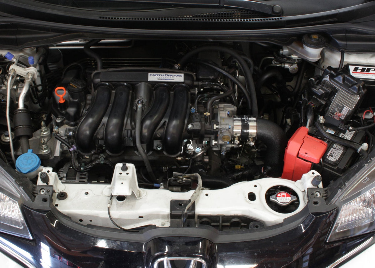 HPS Cold Air Intake Kit 2015-2018 Honda Fit 1.5L Manual Trans., Converts to Shortram, Black