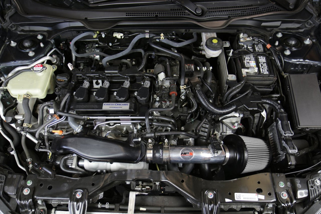 HPS Cold Air Intake Kit 2016-2020 Honda Civic Non Si 1.5T Turbo, Converts to Shortram, 837-602
