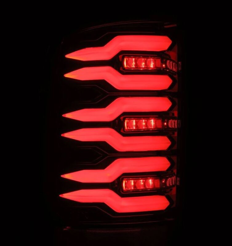AlphaRex 07-13 GMC Sierra 1500/2500HD/3500HD Luxx Series LED Tail Lights - Alpha Black 630070