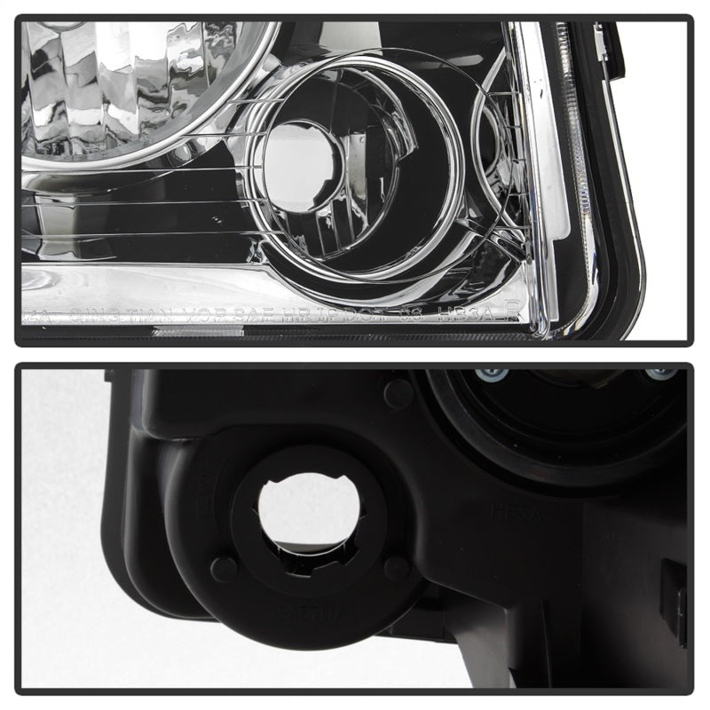 SPYDER xTune 05-10 Dodge Charger 4pc OEM Style Halogen Headlights w/Corner - Chrome (HD-JH-DCH05-SET-C) 9042393