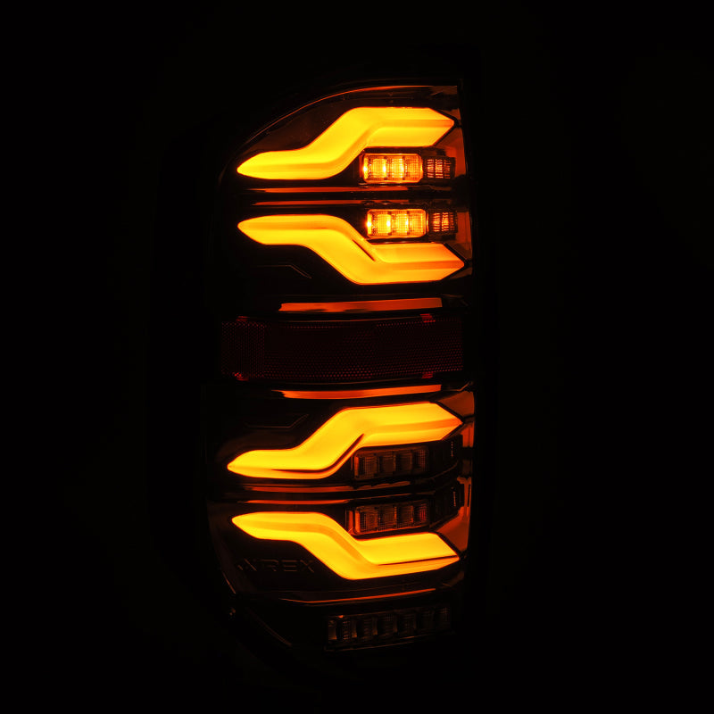 AlphaRex 14-21 Toyota Tundra LUXX LED Taillights Blk w/Activ Light/Seq Signal 672040