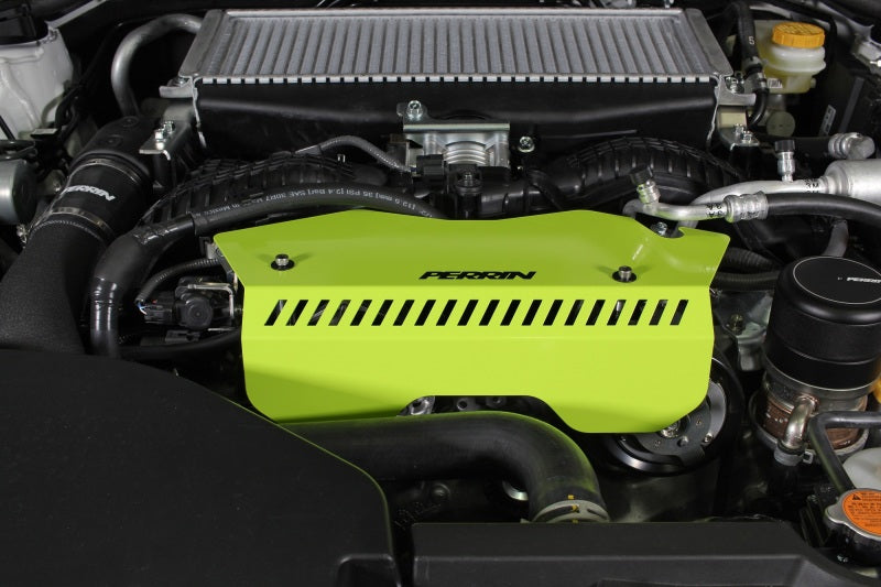 Perrin [22-25 WRX] Pulley Cover - Neon Yellow | PSP-ENG-153NY