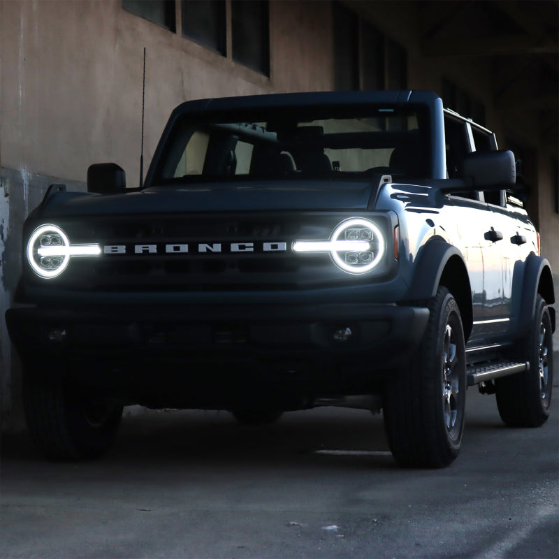 AlphaRex 21-23 Ford Bronco NOVA LED Projector Headlights Black 880260