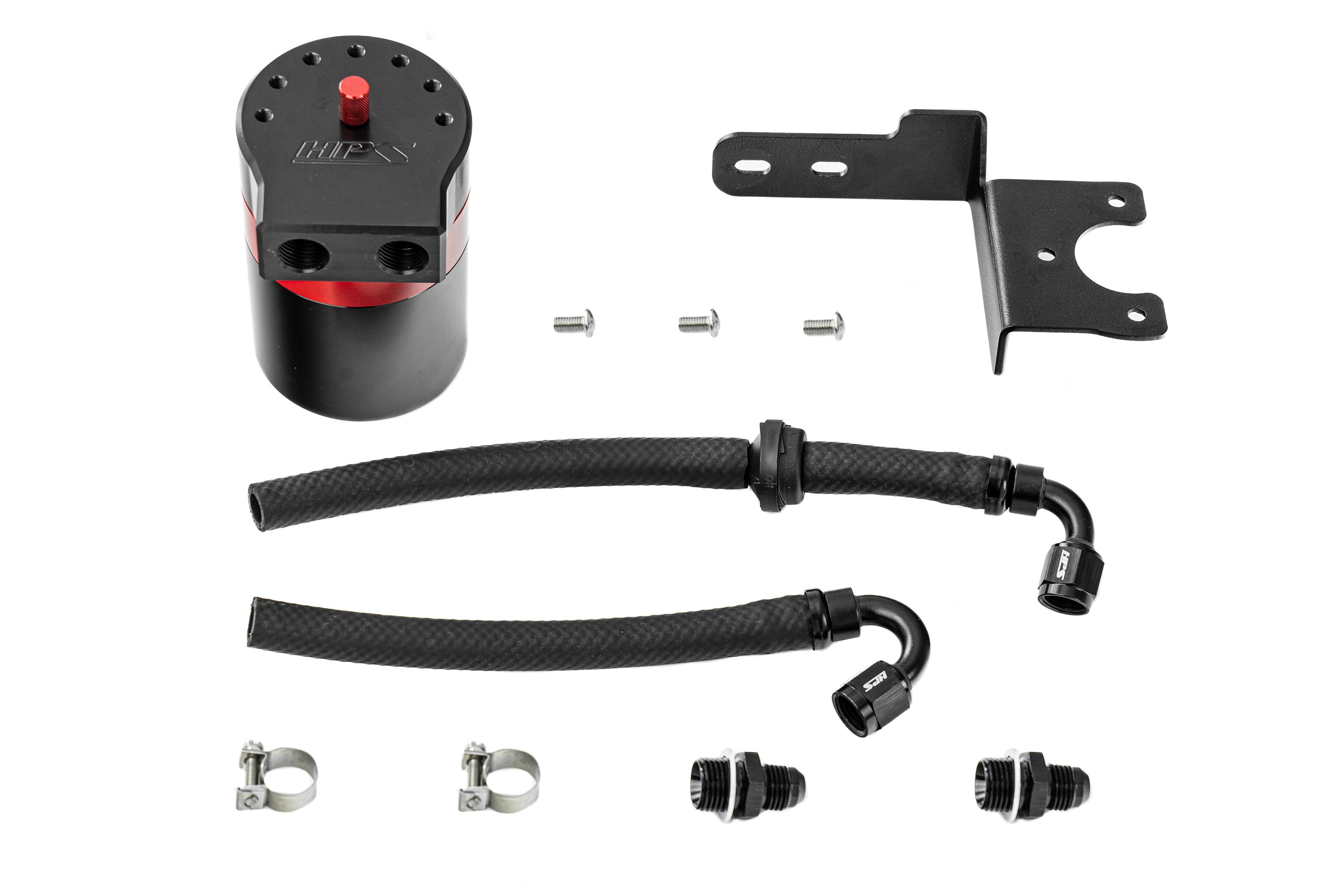 HPS Aluminum Oil Catch Can Kit Honda 2017-2021 Civic Type R 2.0L Turbo, 860-002