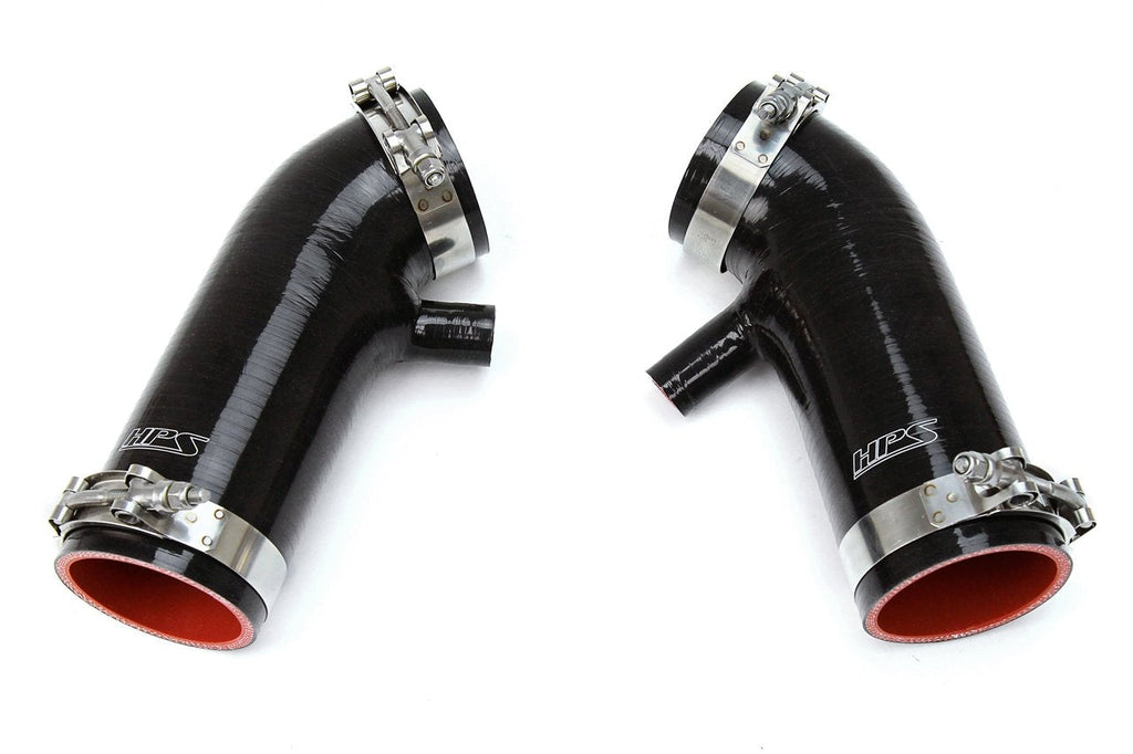 HPS Black Reinforced Silicone Post MAF Air Intake Hose Kit Infiniti 08-14 G37 3.7L